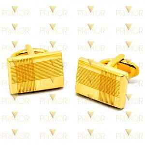 Abotoadura em ouro texturizado e trabalhado AB008