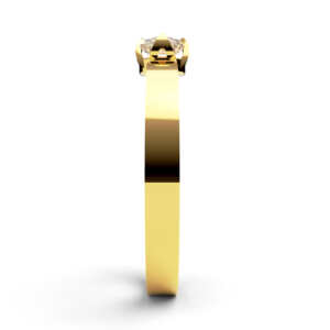 Anel de noivado solitário em ouro formato de coroa NV016