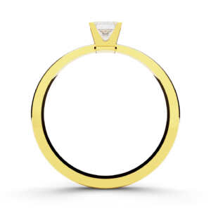 Anel de noivado solitário em ouro pedra Princess NV020