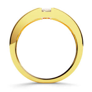 Anel de noivado solitário em ouro robusto pedras NV004