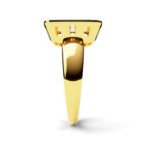 Anel de noivado em ouro vazado com 55 pedras NV003