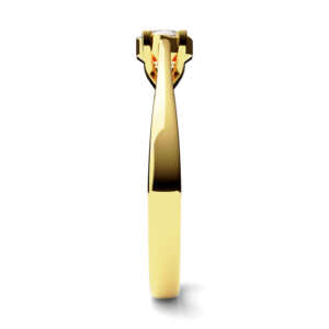 Anel de noivado solitário em ouro com garras trançadas NV010