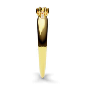 Anel solitário em ouro com corte facetado e pedra com 6 garras DB008