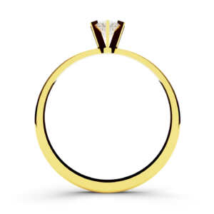 Anel solitário em ouro tradicional para noivado ou 15 anos DB002