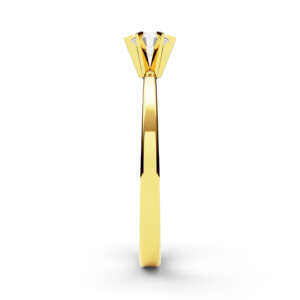 Anel solitário em ouro tradicional para noivado ou 15 anos DB002