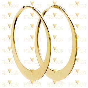 Brinco em ouro tipo argola oval com 6g de ouro o par BR060