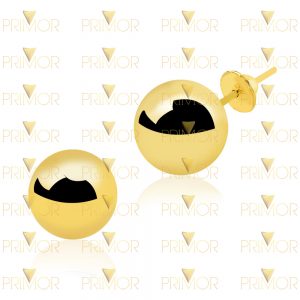 Brinco em ouro tipo bolinha oca em vários tamanhos BR064