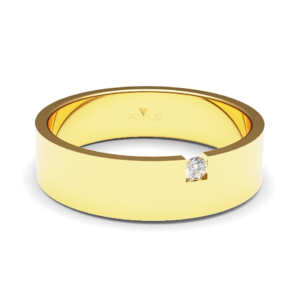 Par de Alianças em ouro modelo Azalea reta AL002