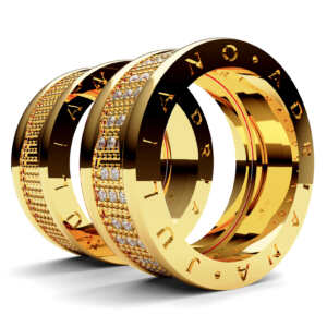 Par de Alianças em ouro modelo Azaléia gravação laser AL058