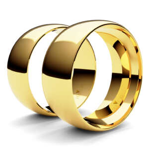 Par de Alianças em ouro modelo Lilac tradicional AL028