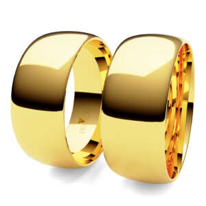 Par de Alianças em ouro modelo Lilac tradicional AL028