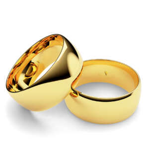 Par de Alianças em ouro modelo Lilac tradicional AL028