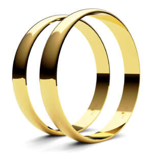 Par de Alianças em ouro modelo Maravilha tradicional AL067