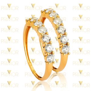 Par de Aparadores em ouro modelo tradicional com 14 pedras AP004