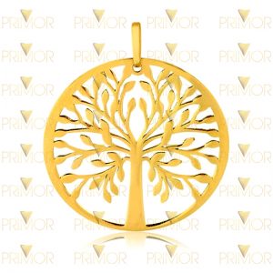 Pingente em ouro Árvore da Vida redondo e vazado PG020