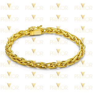Pulseira em ouro modelo Palmeira maciça de 20cm PS009