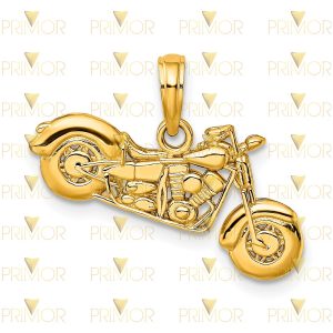 Pingente em ouro formato de motocicleta Harley Davidson PG039