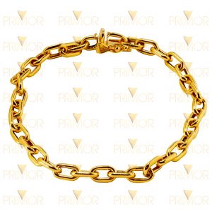 Pulseira em ouro modelo Cartier Cadeado com 20cm PS012