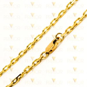 Corrente em ouro modelo malha Cartier Maciça CR008