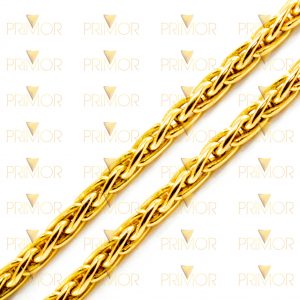 Corrente em ouro modelo malha Palmeira Maciça CR015