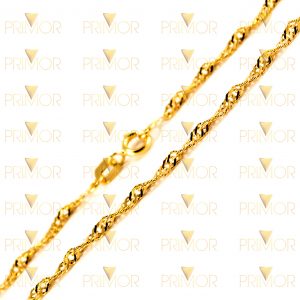 Corrente em ouro modelo malha Singapura Feminina 45cm CR023