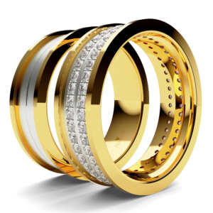 Par de Alianças em ouro modelo Jade Vine estilo Bvl AL080