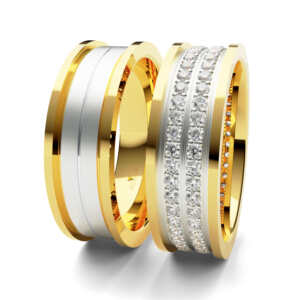 Par de Alianças em ouro modelo Jade Vine estilo Bvl AL080