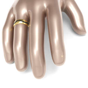 Par de Alianças em ouro modelo Amaranto Ródio Negro AL083