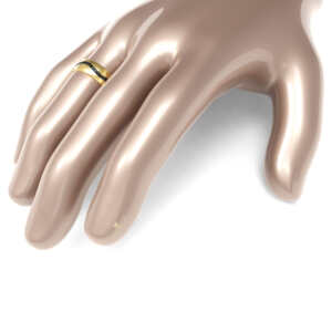 Par de Alianças em ouro modelo Amaranto Ródio Negro AL083