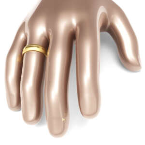 Par de Alianças em ouro modelo Double com frisos AL087