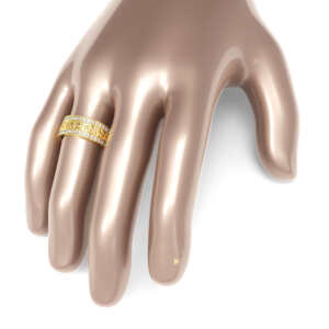 Par de Alianças em ouro modelo 3D com Lírios AL091