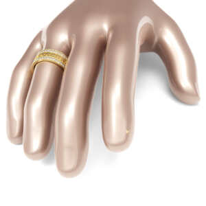 Par de Alianças em ouro modelo 3D com Lírios AL091