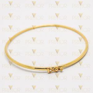 Pulseira tipo Bracelete em ouro fio redondo com trava PS017