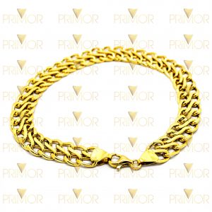 Pulseira em ouro modelo Lacraia unissex maciça PS015